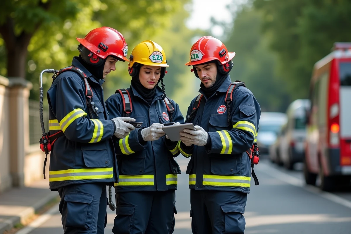 Équipe de pompiers SDIS 02 en action lors d'un accident
