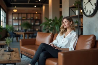 Décoration intérieure au style industriel avec des éléments bruts et modernes