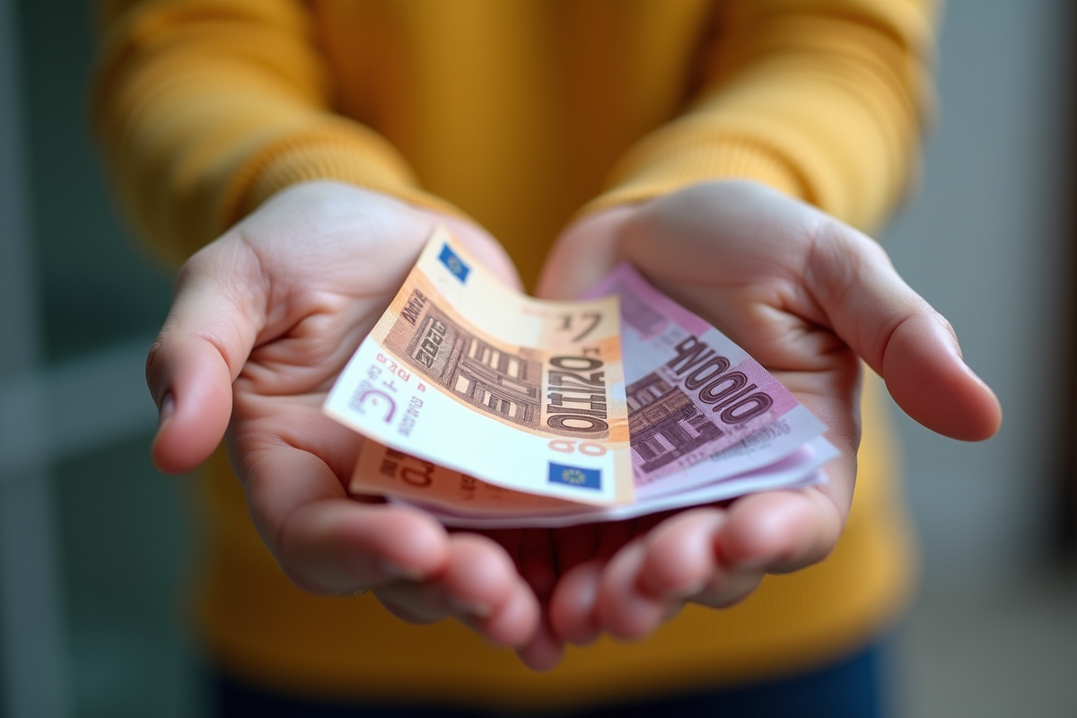 Mains tenant des billets d